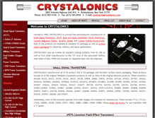 Tablet Screenshot of crystalonics.com